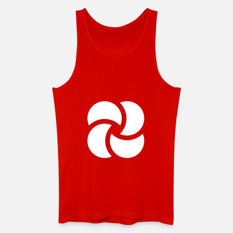Abstrakte Blume - Männer Bio Tank Top - Rot