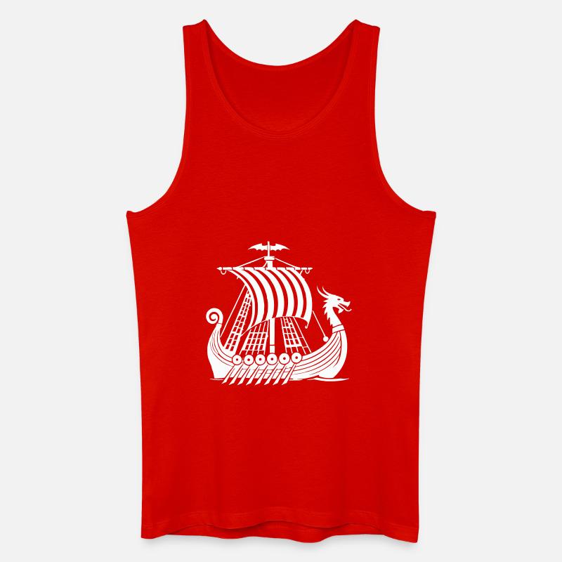 wikinger schiff - Männer Bio Tank Top - Rot