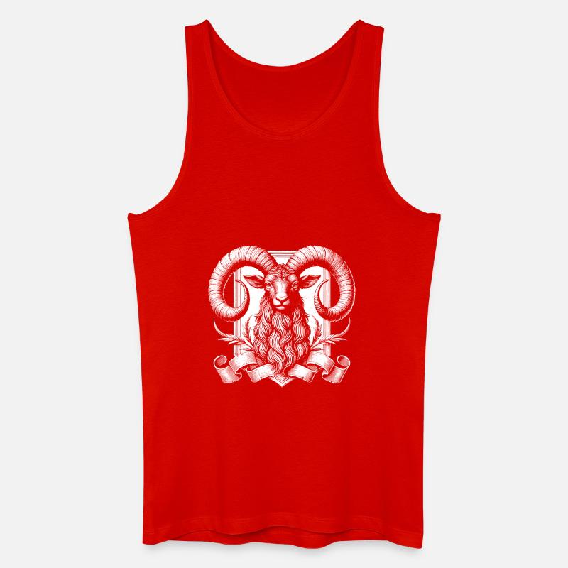 Schafbock - Männer Bio Tank Top - Rot