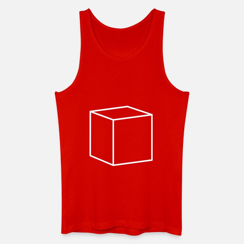 Weißer Würfel - Männer Bio Tank Top - Rot