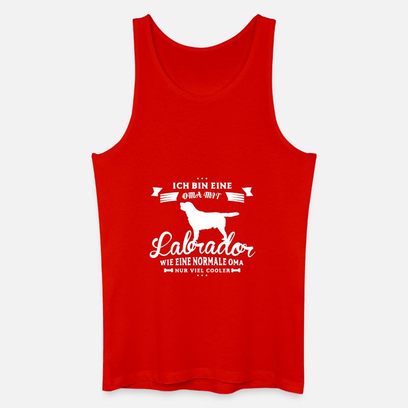 Labrador Oma - Männer Bio Tank Top - Rot