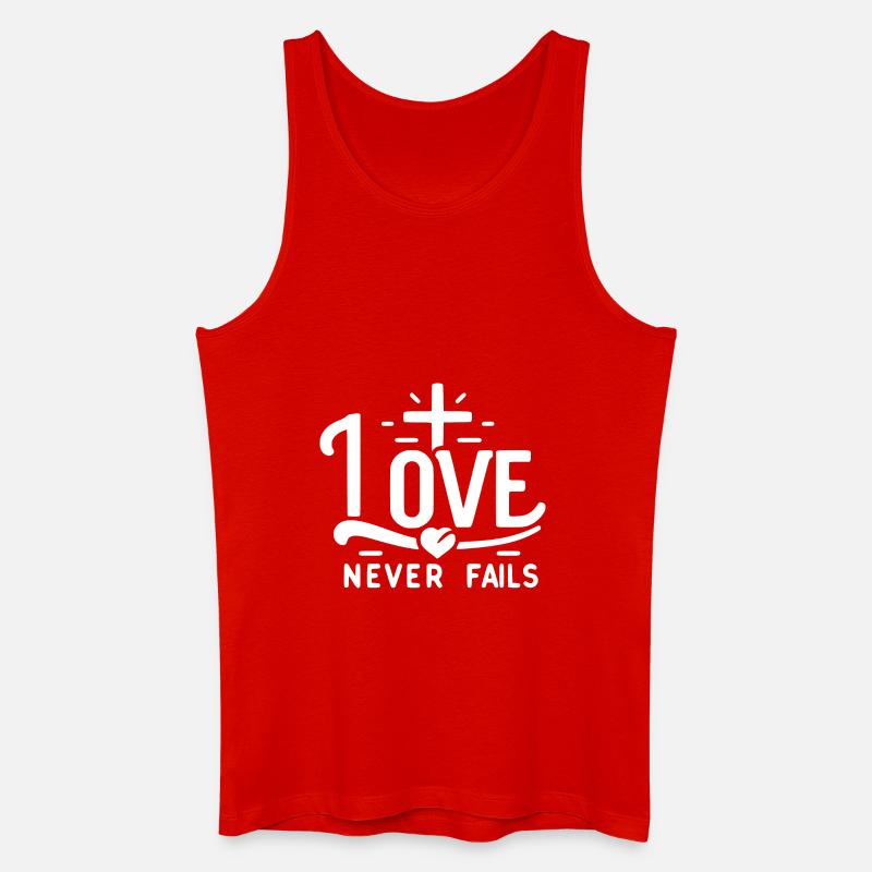 Liebe hört nie auf - Männer Bio Tank Top - Rot