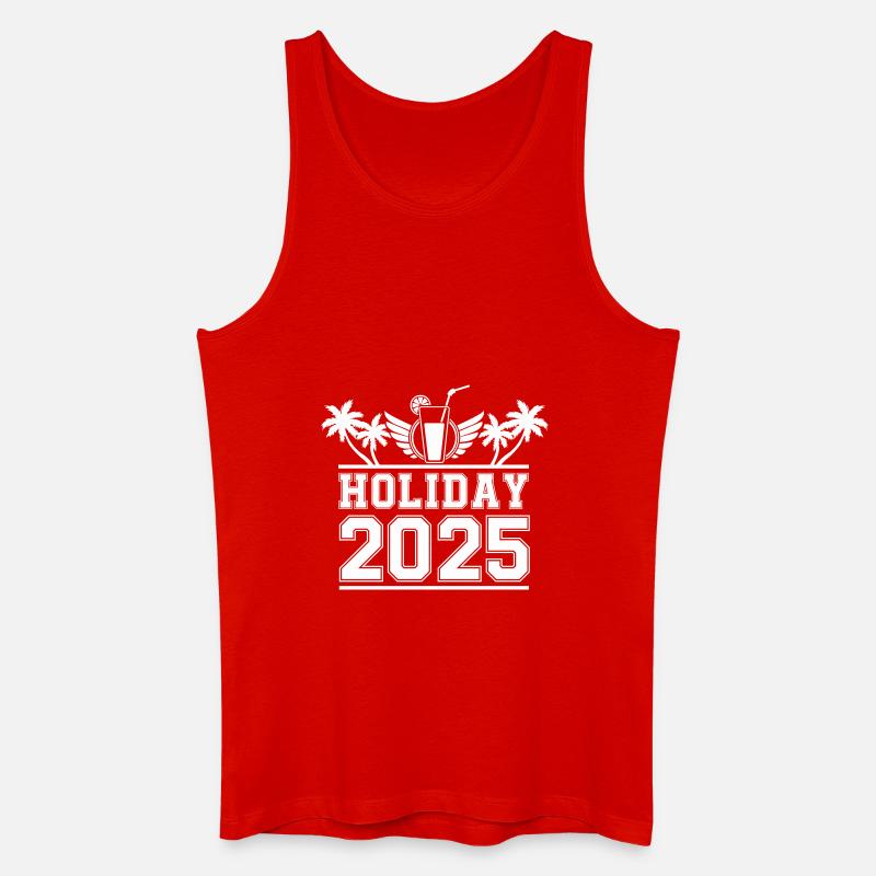 Vacances 2025 - Débardeur bio Homme - rouge
