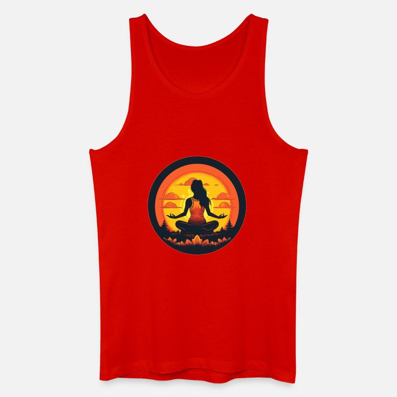 Yoga Meditation Relax - Männer Bio Tank Top - Rot