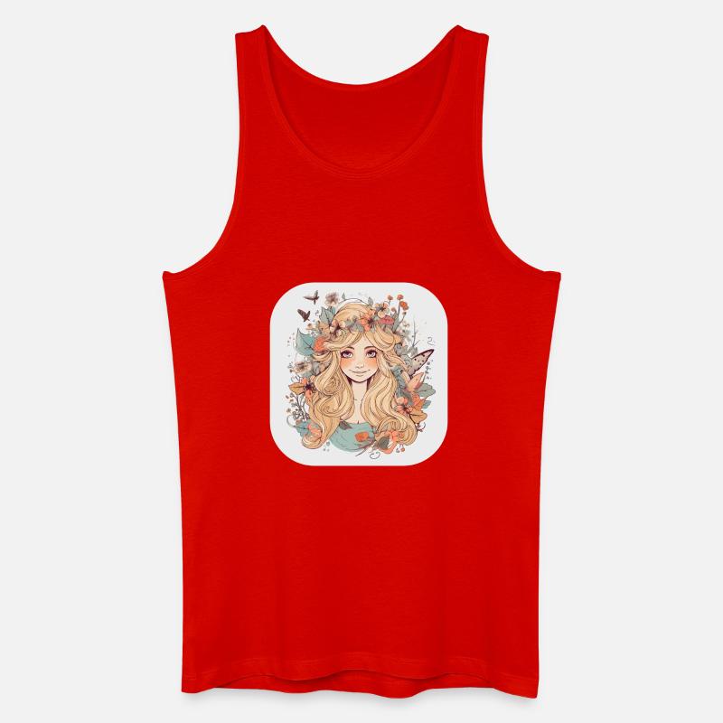 Waldfee Schmetterling - Männer Bio Tank Top - Rot