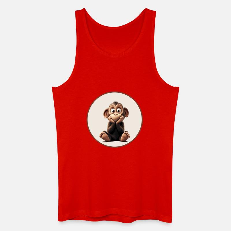 Schimpanse - Männer Bio Tank Top - Rot