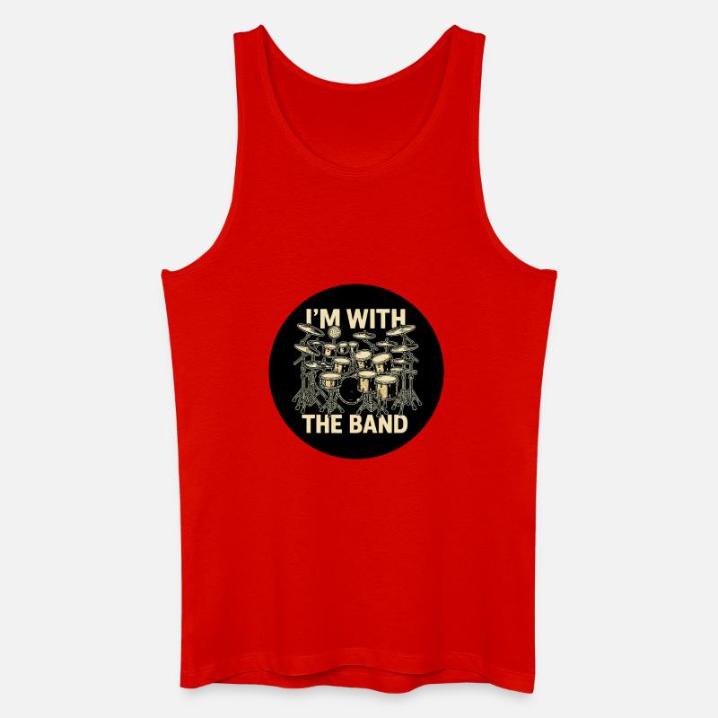 Drums Drummer Schlagzeug - Männer Bio Tank Top - Rot