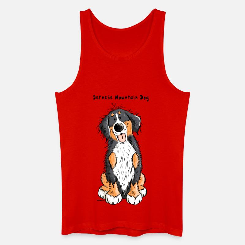 Berner Sennenhund mach Sitz - Männer Bio Tank Top - Rot