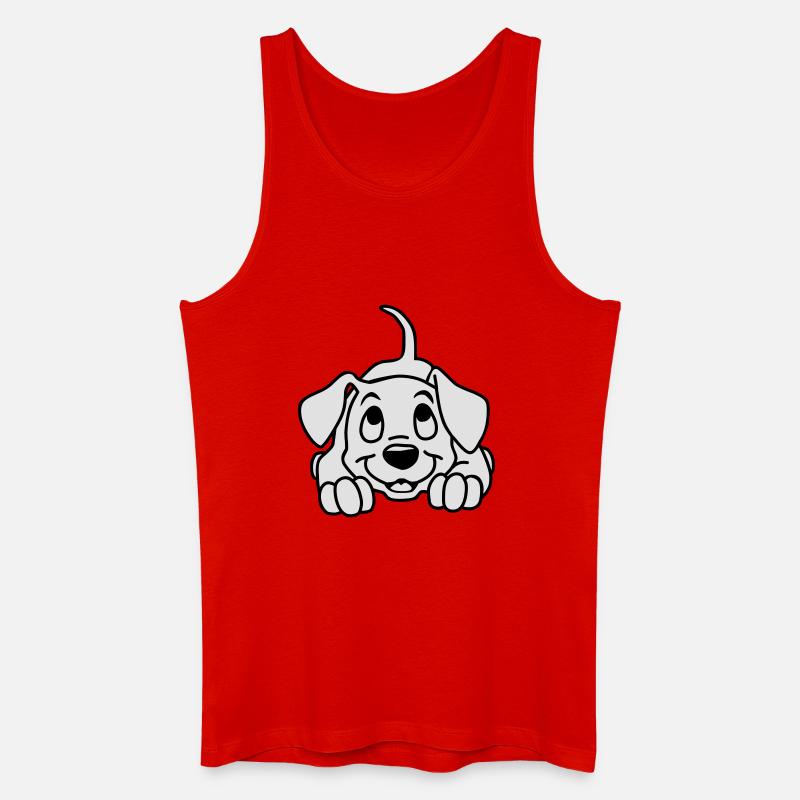 Ein kleiner Welpe - Männer Bio Tank Top - Rot