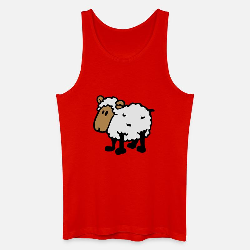 cooles comic schaf funny sheep - Männer Bio Tank Top - Rot