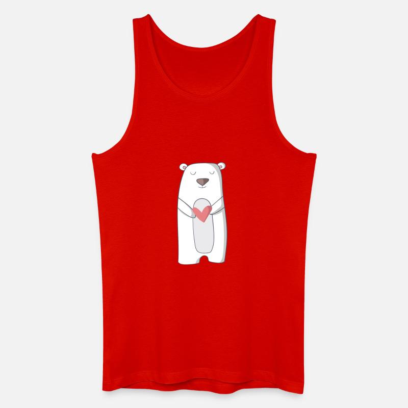 Eisbär - Männer Bio Tank Top - Rot