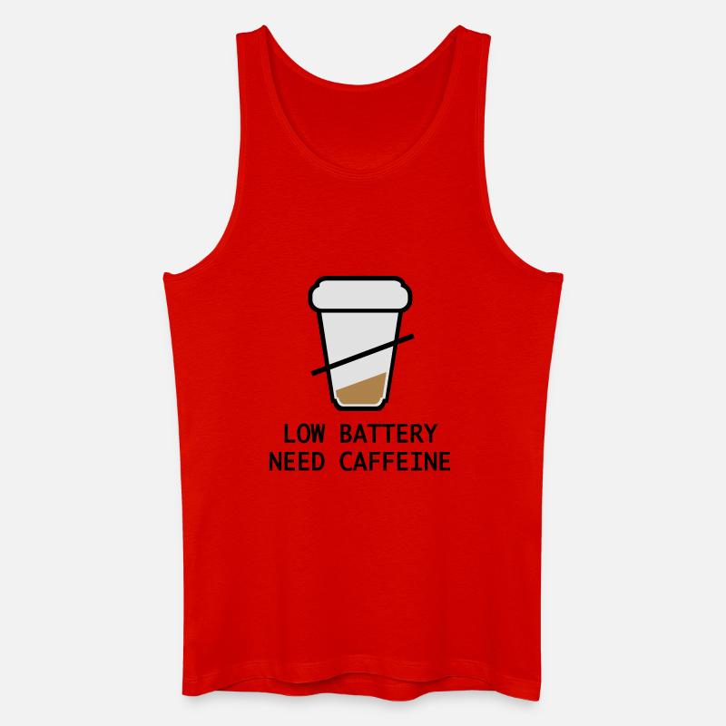 Kaffee - Männer Bio Tank Top - Rot
