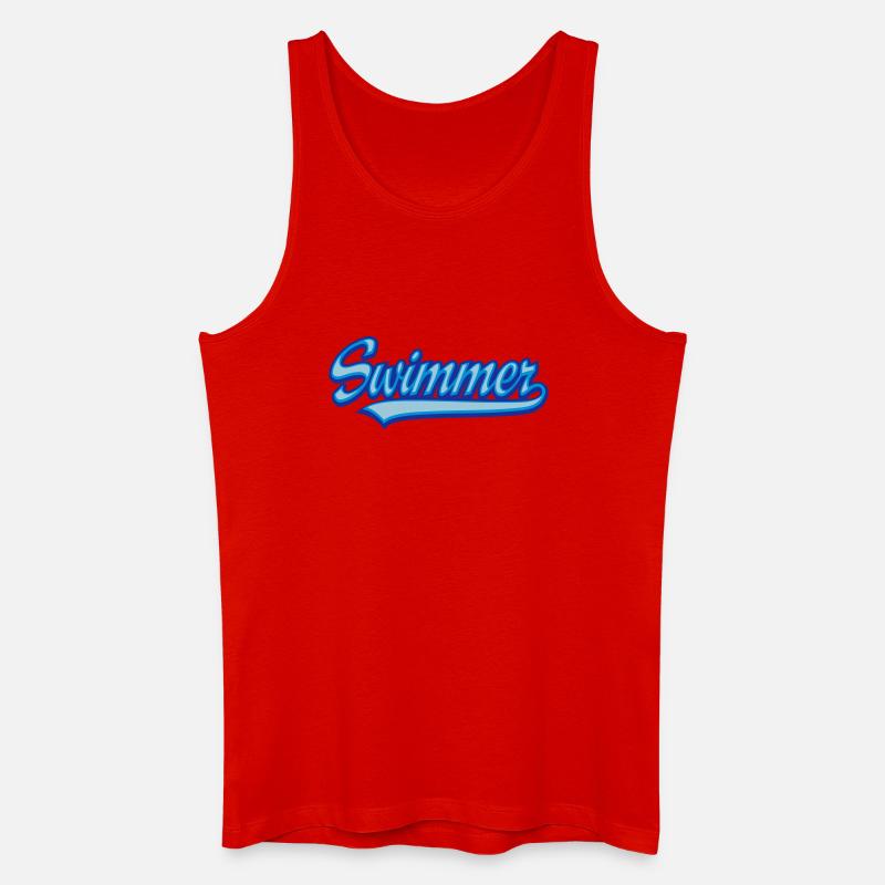 swimmer - Männer Bio Tank Top - Rot