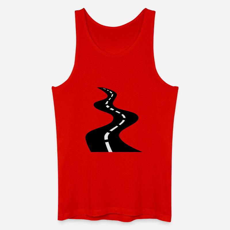 Straße - Männer Bio Tank Top - Rot