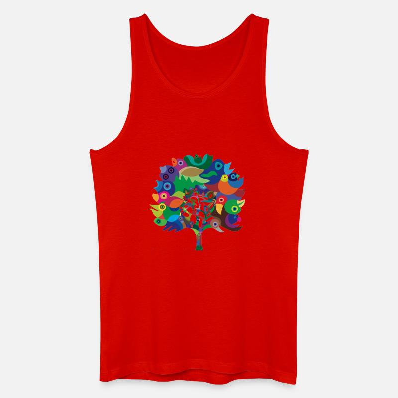 Overbirded Tree - Männer Bio Tank Top - Rot