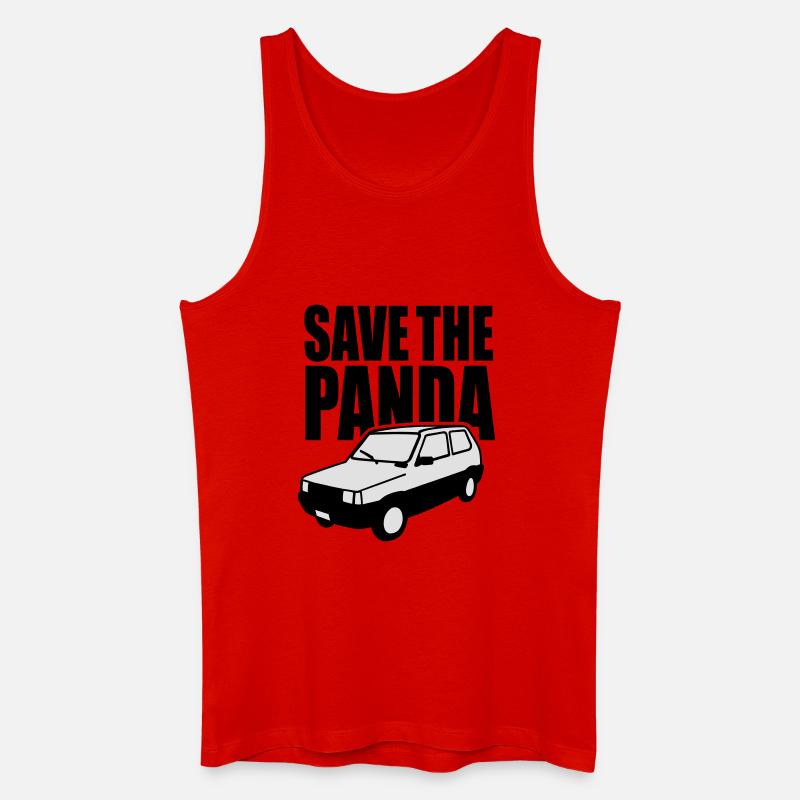 Save the panda - Männer Bio Tank Top - Rot
