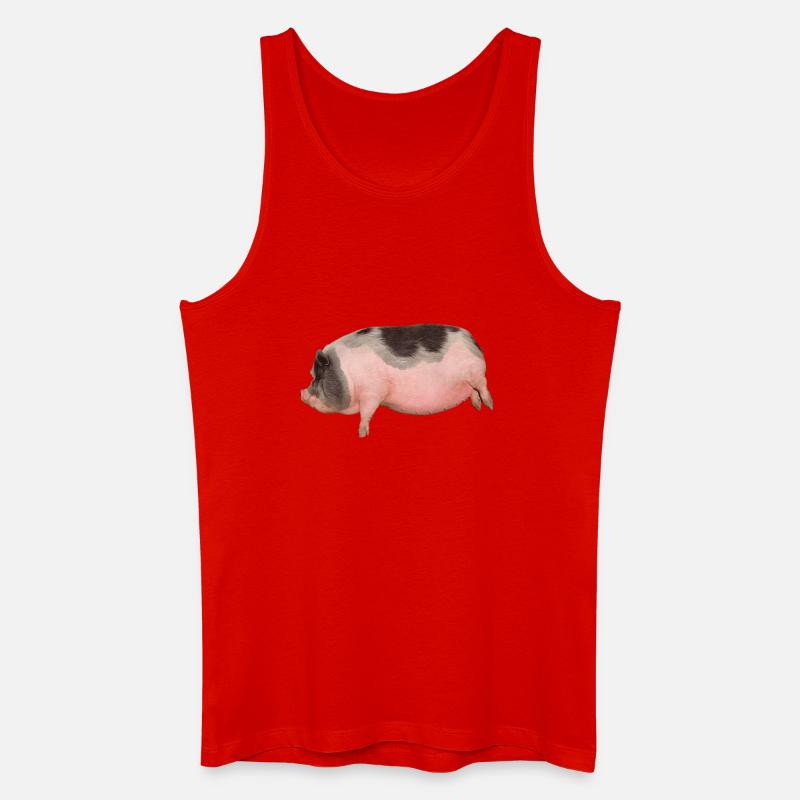Bauernhof Schwein - Männer Bio Tank Top - Rot