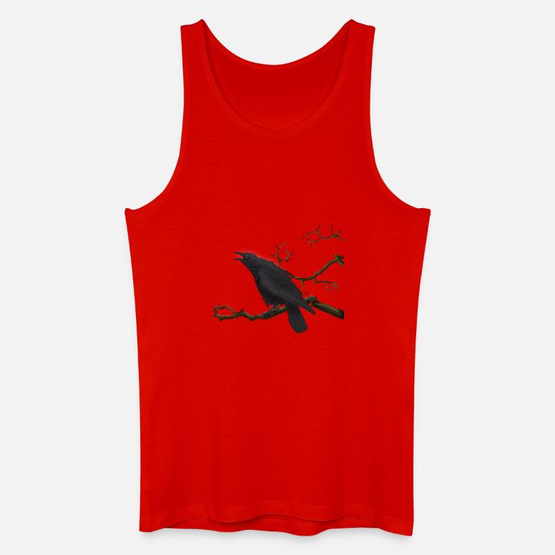 Schwarzer Rabe - Männer Bio Tank Top - Rot