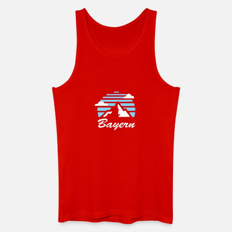 Bayern, Berge, , Geschenk - Männer Bio Tank Top - Rot