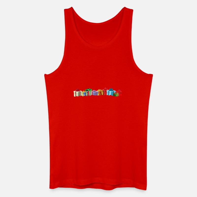 Bunte Geschenke Pakete - Männer Bio Tank Top - Rot