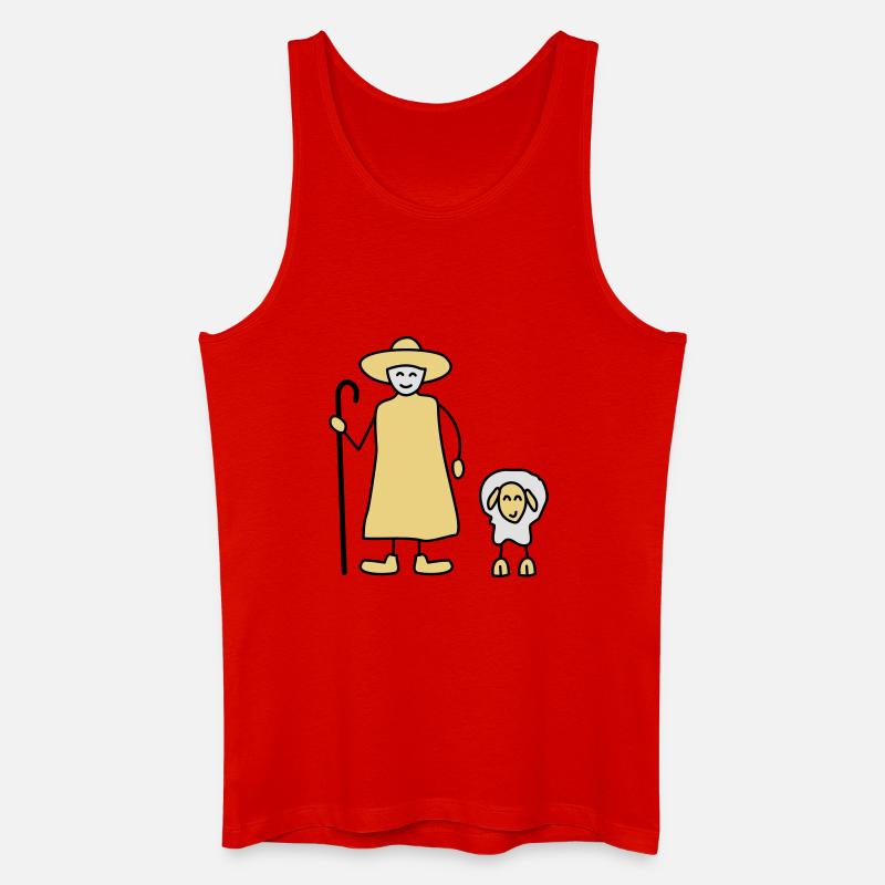 schaefer schafe tier beruf - Männer Bio Tank Top - Rot