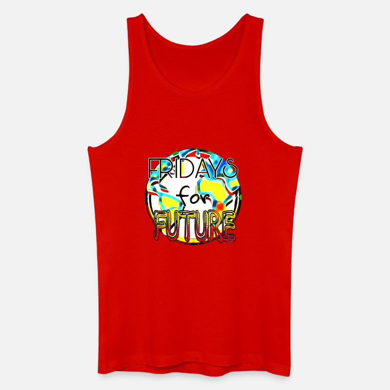 Klimaschutz Statement Farbenkunst - Männer Bio Tank Top - Rot