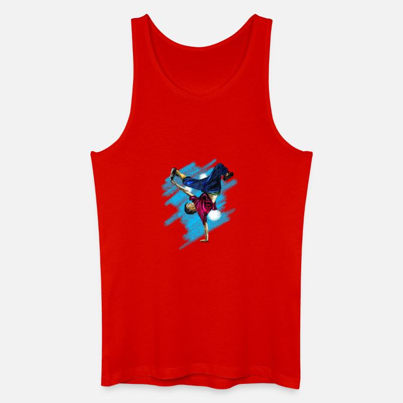 Dynamischer Streetdance Akrobatik-Design - Männer Bio Tank Top - Rot