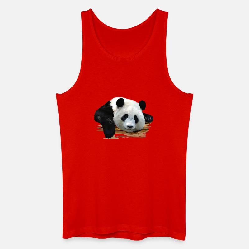 Süßer Panda-Kunstdruck - Männer Bio Tank Top - Rot