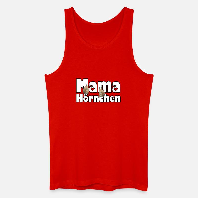 Mama Eichhörnchen Mutter Tier Muttertag Spruch - Männer Bio Tank Top - Rot
