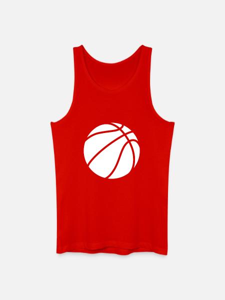 Basketball logo white - Men’s Organic Tank Top - red