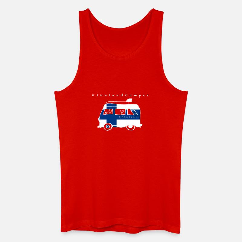 Finnland Camper - Männer Bio Tank Top - Rot