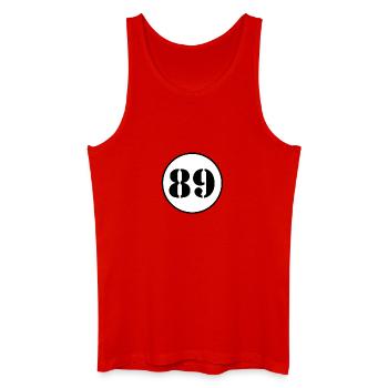 NUMÉRO 89 quatre-vingt-neuf cadeau d'anniversaire - Débardeur bio Homme - rouge - Devant