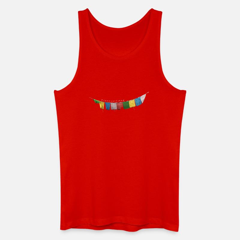 Gebetsfahnen - Männer Bio Tank Top - Rot