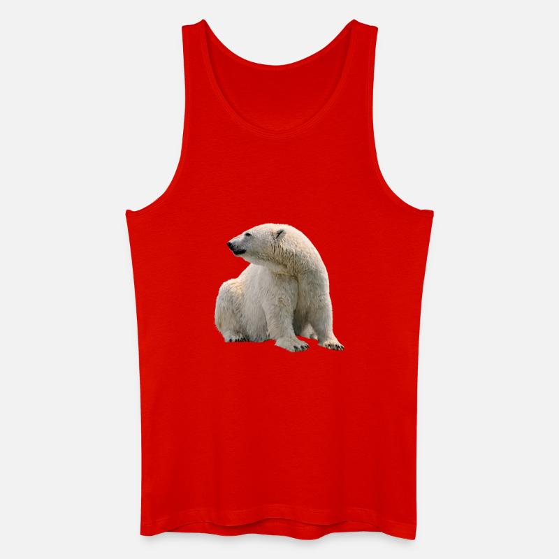 Eisbär - Männer Bio Tank Top - Rot