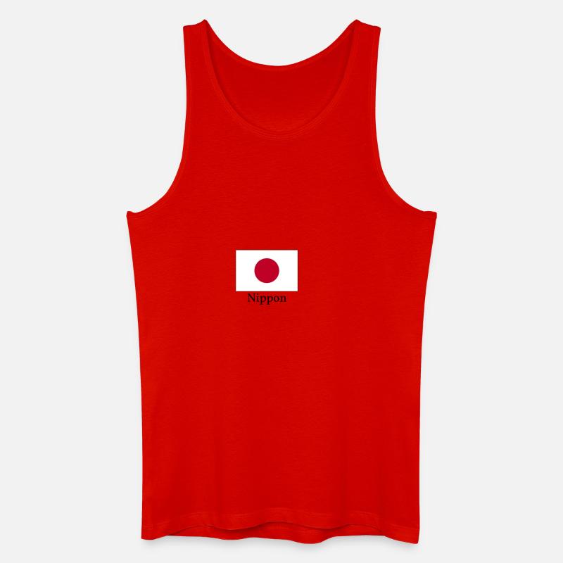 Japanisches Flaggendesign - Männer Bio Tank Top - Rot