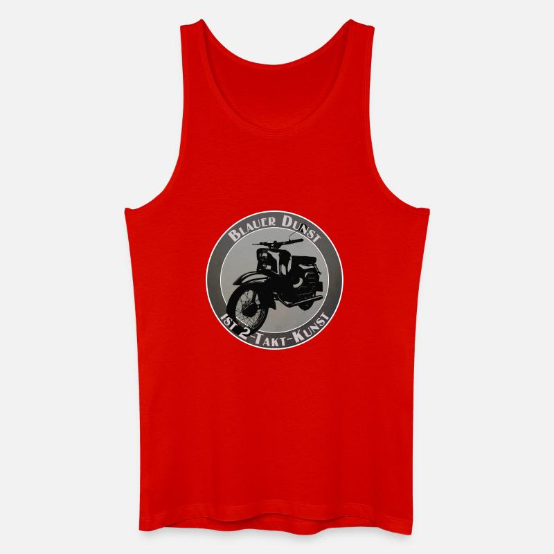 Blauer Dunst ist 2-Takt-Kunst - Männer Bio Tank Top - Rot