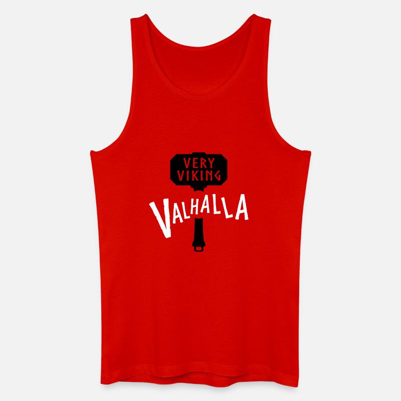 Walhalla Nordisches Krieger-Emblem - Männer Bio Tank Top - Rot