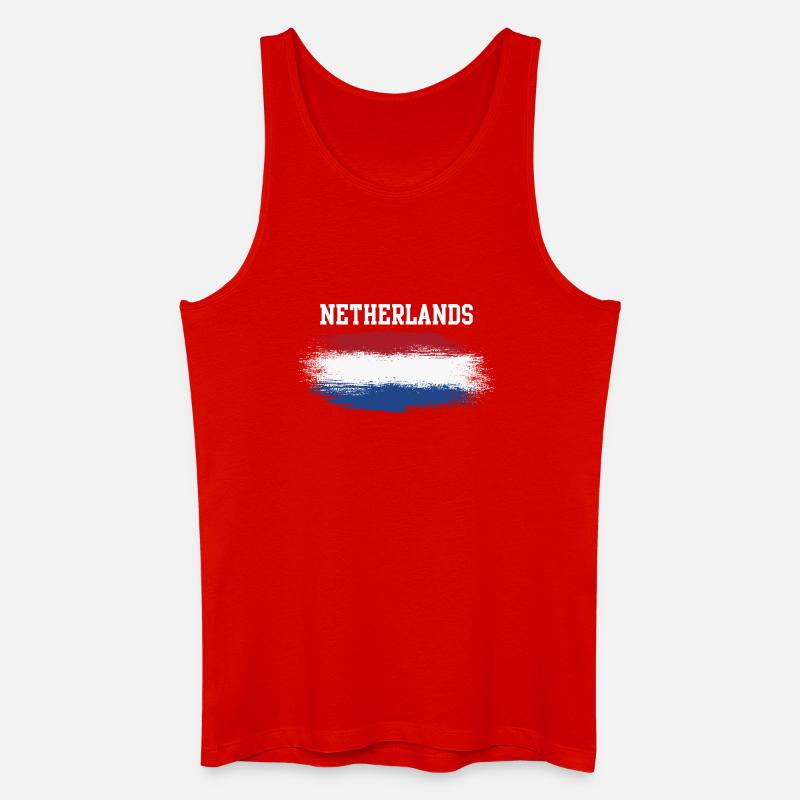 Dutch Brush Flag - Männer Bio Tank Top - Rot