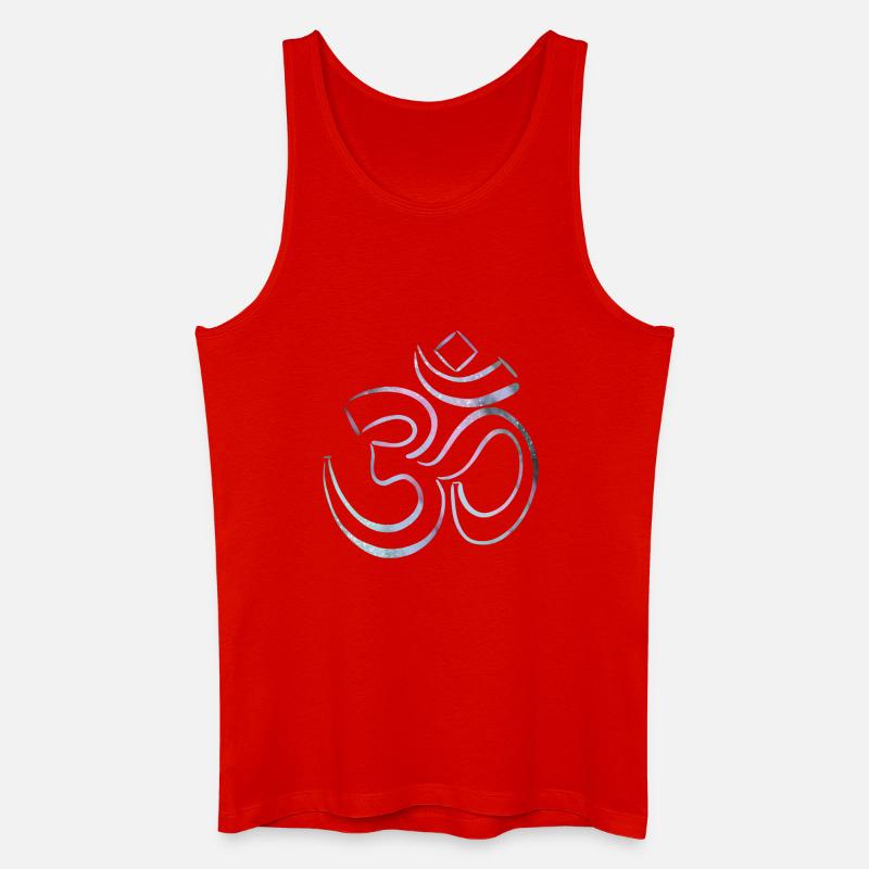 Buntes Karma Om Zeichen - Männer Bio Tank Top - Rot