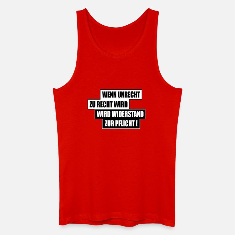 WENN UNRECHT ZU RECHT WIRD - Männer Bio Tank Top - Rot