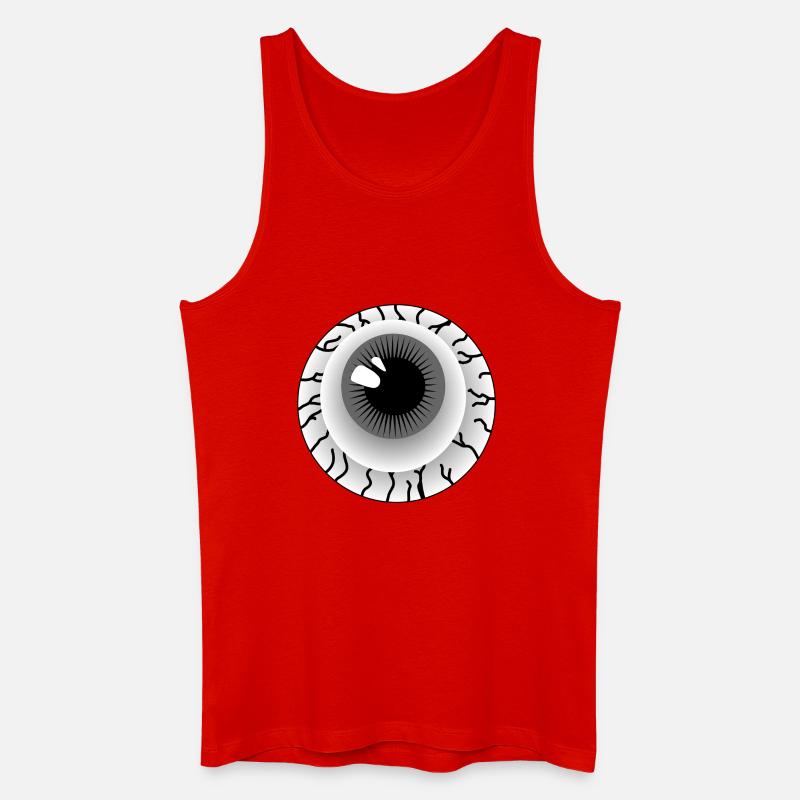 Grauer Augapfel - Männer Bio Tank Top - Rot