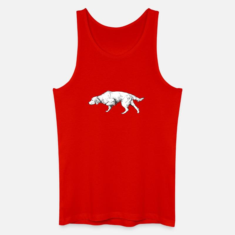 Setter vorstehend - Männer Bio Tank Top - Rot
