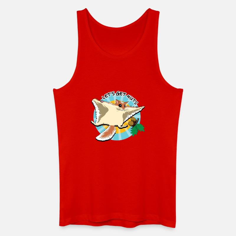 Fliegendes Eichhörnchen - Let es Get Nuts - Männer Bio Tank Top - Rot