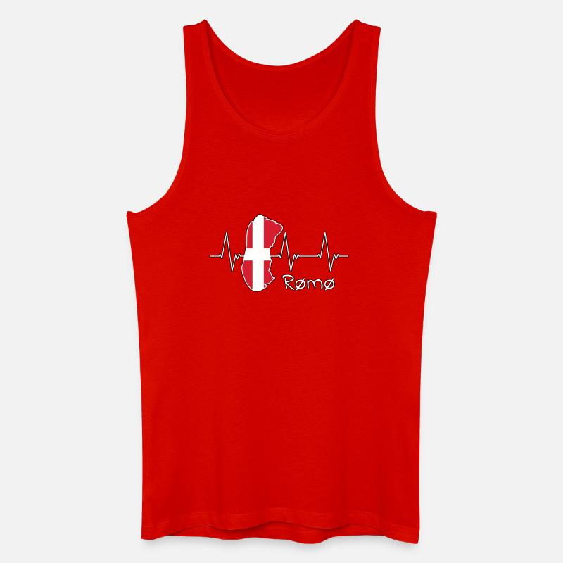 Rømø Römö Dänemark Denmark Insel Design - Männer Bio Tank Top - Rot