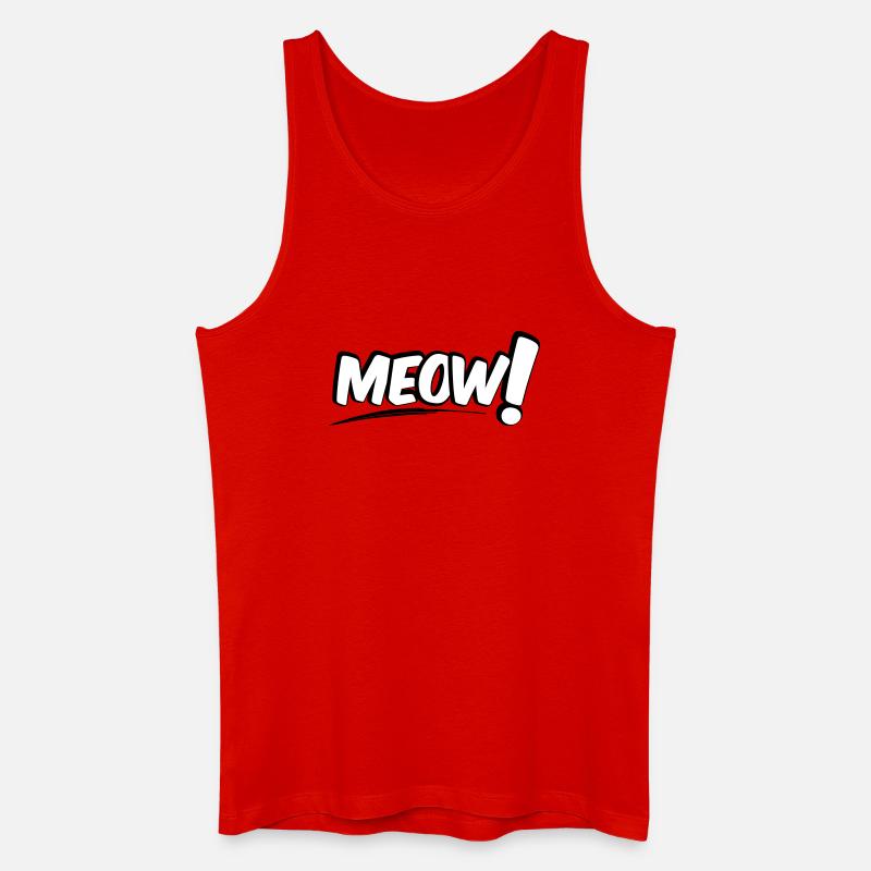 MEOW Miau Katze - Männer Bio Tank Top - Rot