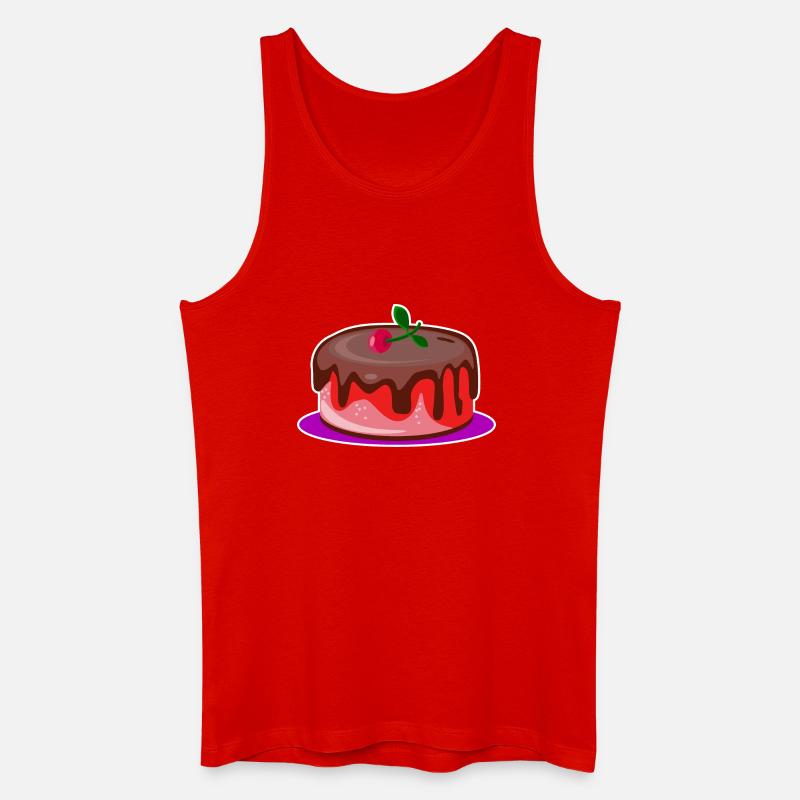 Torte Kuchen - Männer Bio Tank Top - Rot