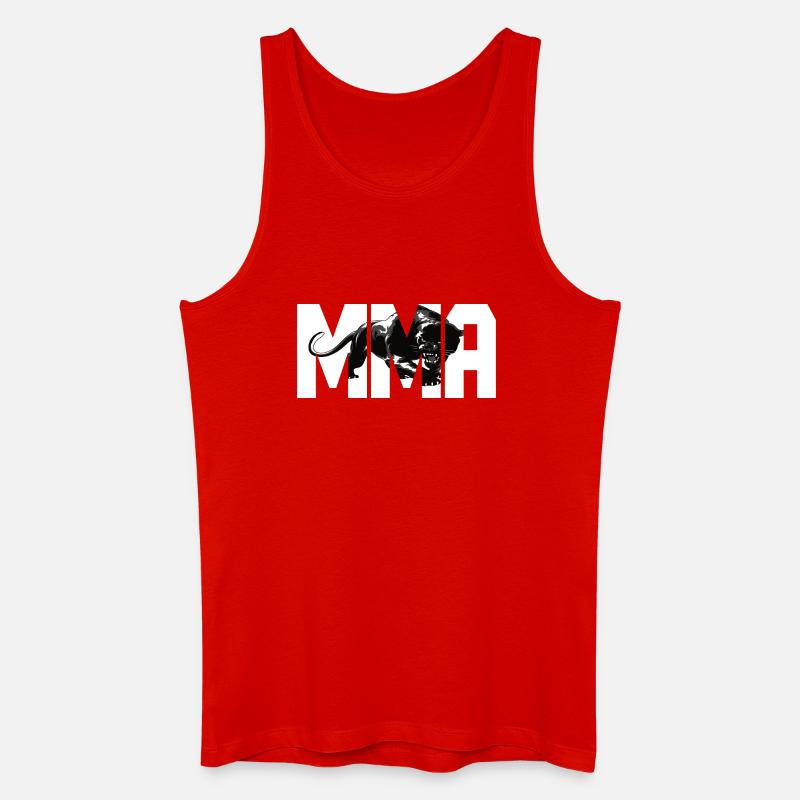 MMA Design mit einer Raubkatze - Männer Bio Tank Top - Rot