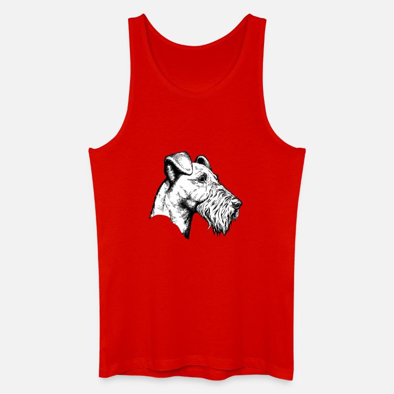 Irish Terrier Portrait - Männer Bio Tank Top - Rot