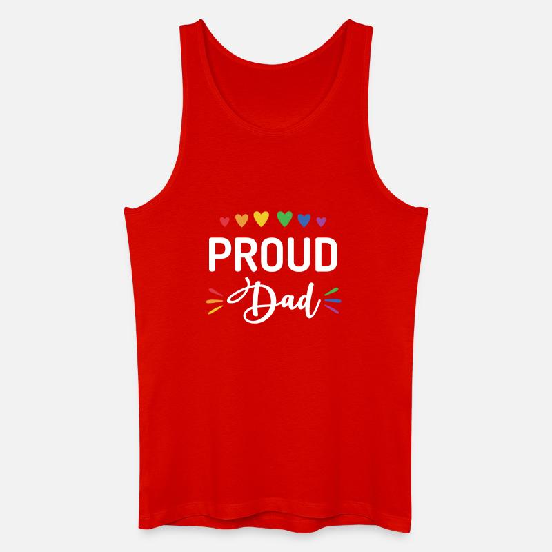 Stolzer Papa - Männer Bio Tank Top - Rot