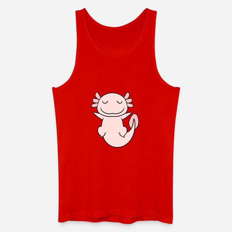 Süßes Axolotl Rosa - Männer Bio Tank Top - Rot